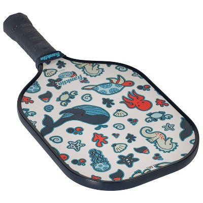 Franklin Sports Youth Paddle - Sea Creature Graphic: Fiberglass Construction Racquet