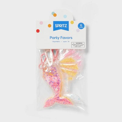 6ct Mermaid Keychains Party Favor - Spritz