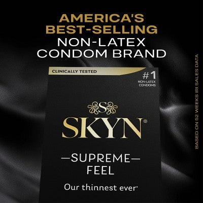 SKYN Supreme Non-Latex Lubricated Condoms - 10ct EXP 12/31/2027