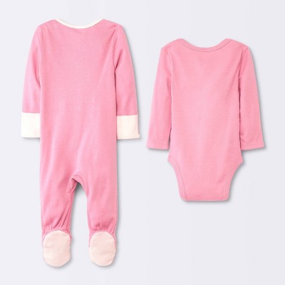 Baby Girls' Layette Gifting Bundle - Cloud Island Pink 3-6M