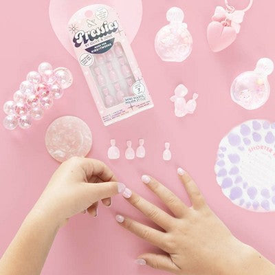 Olive & June Pressies Fake Nails - XS/S Round - Shiny Pink Has My Heart - 28ct