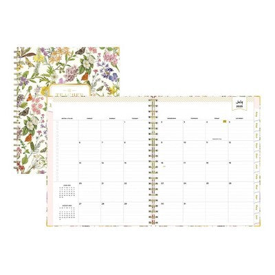 Day Designer Weekly/Monthly Wirebound Teacher Lesson Planner Clipboard 8.5"x11" Hardcover Butterfly Garden