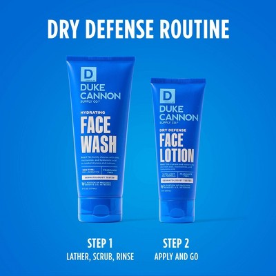 Duke Cannon Dry Defense Face Lotion - Hydrating Gel-Cream Moisturizer for Men - 3 fl. oz