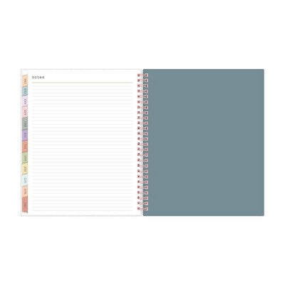 WAAV Planner 2025 Weekly/Monthly Planner 9.25"x7.87" Wirebound Frosted Transition: Adult Calendar, Tabs, Multicolored