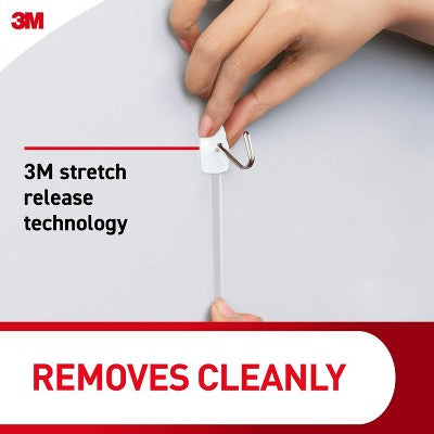 Command 9pk Damage-Free Hanging Small Wire Hooks with 12 Adhesive Strips White