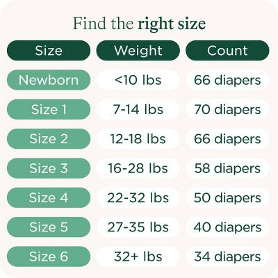 HealthyBaby Certified Safe Organic Cotton Enhanced Diapers - Size 1 - 66ct