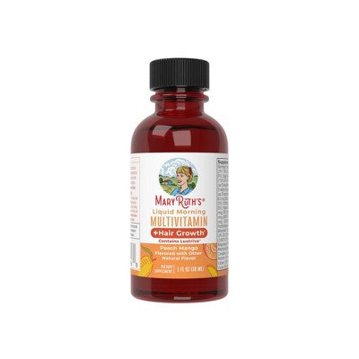MaryRuth's Liquid Morning Multivitamin + Hair Growth - Peach Mango - 1 fl oz