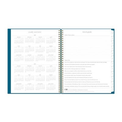 Rhi James for Blue Sky Weekly/Monthly Planner 15 Month Wirebound 8.5"x11" Solid - Indigo