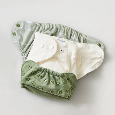 Esembly Inner Organic Cotton Reusable Infant Diaper - Size 2 - 3ct