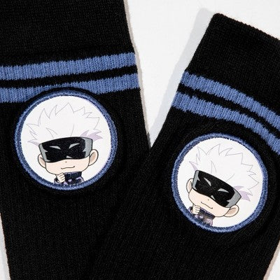 Men's Jujutsu Kaisen Gojo Crew Socks - Black 6-12