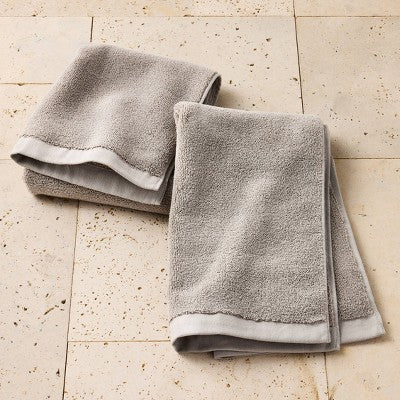 2pk Modal Hand Towel Gray - Casaluna