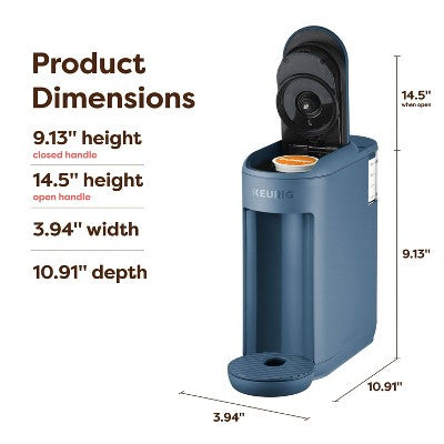 Keurig K-Mini Mate Single-Serve K-Cup Pod Coffee Maker Deep Blue Sea