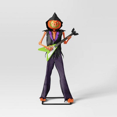 Lewis & Friends 70" Pumpkin Rocker Billy Servo Singing Skeleton Halloween Decorative Prop - Hyde & EEK! Boutique (LOCAL PICKUP ONLY)