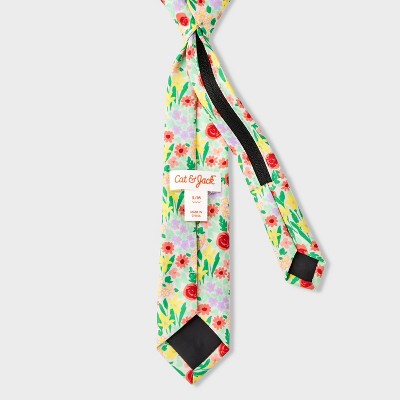 Boys' Easter Woven Recycled Polyester Zip Necktie - Cat & Jack Floral S/M