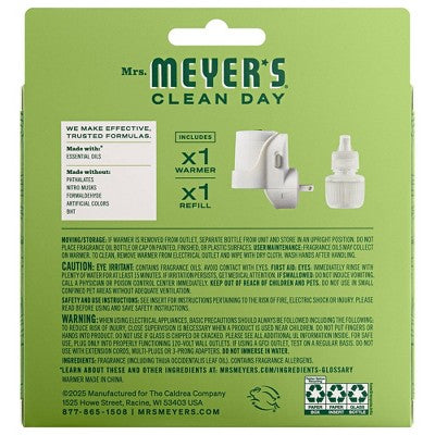 Mrs. Meyer's Clean Day Premium Scented Oil Plug-In Diffuser Air Freshener Starter Kits - Iowa Pine - 1 Warmer + 1 Refill - 0.67 fl oz