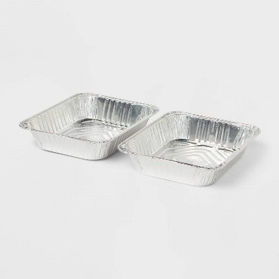 Aluminum Roasting Pan - 2ct - up&up: Disposable Bakeware, Rectangle Shape, 120 Volume, Solid Pattern
