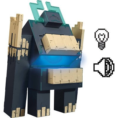 Minecraft Dungeons II Twisted Warden Figure, Lights & Sounds, Slam Attack Action & Soul Corrupted Creeper Figure