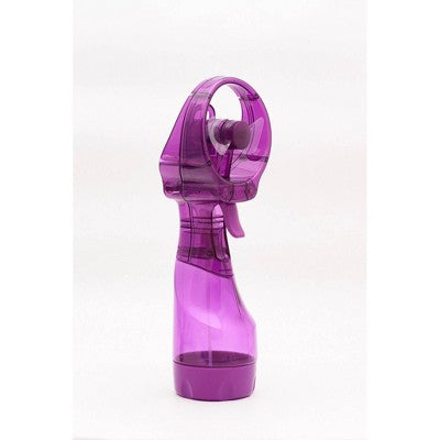 O2COOL Deluxe Handheld Misting Fan Colors May Vary: Portable Personal Spray Fan, Battery Operated, Smooth Plastic Finish