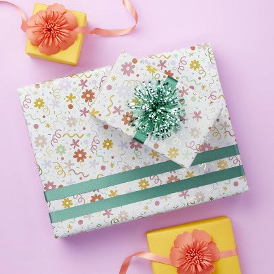 Bow - Spritz: Green Polypropylene Gift Packaging Accessory for All Occasions, Decorative Solid Birthday Gift Bow