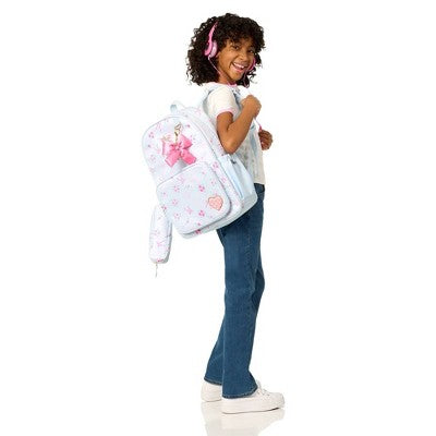 Locker Club Elevated Backpack Set with Pencil Case and Headphones - Blue Stripe Ribbons