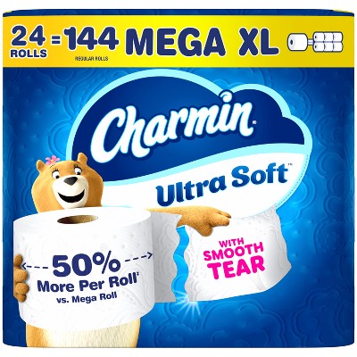OPEN CASE 8 PACK!Charmin Ultra Soft Toilet Paper - Mega XL Rolls