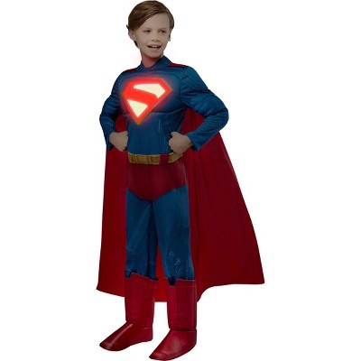 DC Comics Kids' Superman Halloween Light-Up Costume Jumpsuit L