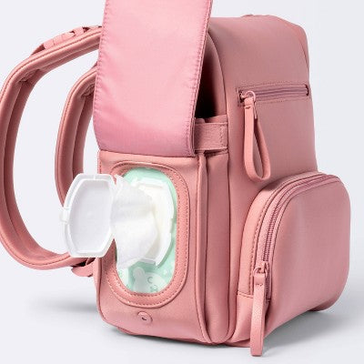 Mini Boxy Solid Backpack Diaper Bag - Pink - Cloud Island