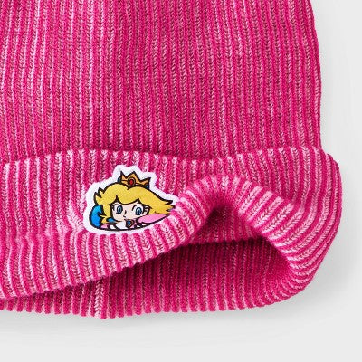 Girls' Nintendo Princess Peach Pom Beanie - Pink
