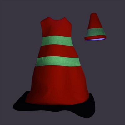 Kids' and Adult Glow in the Dark Construction Cone Halloween Costume with Headpiece One Size - Hyde and EEK! Boutique (LOCAL PICKUP ONLY)