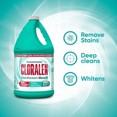 CLORALEN Unscented Concentrated Liquid Bleach Laundry Sanitizer - 121oz