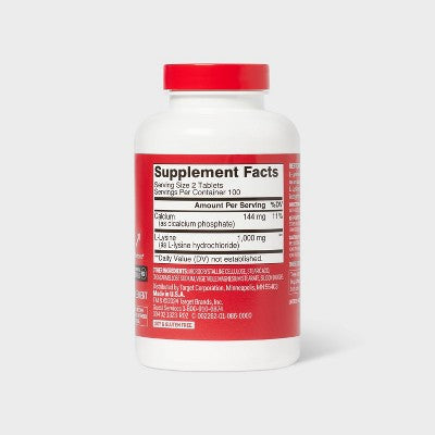 L-lysine Dietary Supplement Tablets - 200ct - up&up