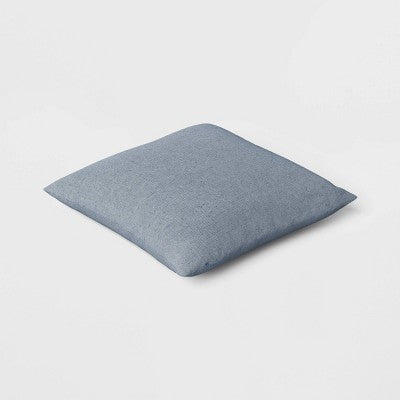 2pk Reversible Woven Cotton/Polyester Square Throw Pillow Covers Navy - Room Essentials: Jacquard Design, Indoor Use, Zipper Closure