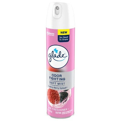 Glade Odor Fighting Soft Mist Aerosol Room Air Freshener - Bubbly Berry Splash - 8oz
