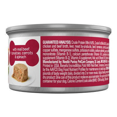Beneful Incredibites Beef and Carrot Flavor Wet Dog Food - 3oz