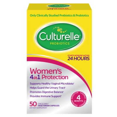 Culturelle Women's 4-in-1 Protection for Vaginal, Digestive and Immune Health Capsules - 50ct