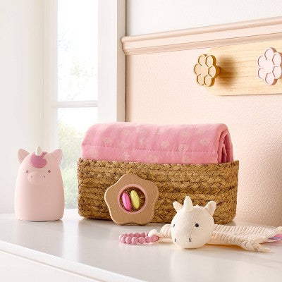 Rayon from Bamboo Jersey Quilted Blanket - Ditsy Floral - Pink - Cloud Island