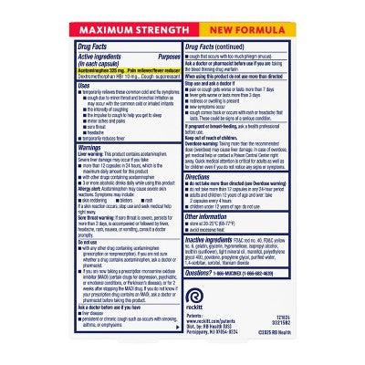 Mucinex Maximum Strength FAST-MAX Liquid Gels - Cold & Flu - 16ct