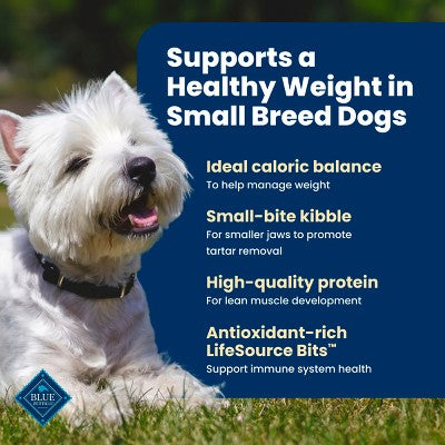 Blue Buffalo Life Protection Healthy Weight Chicken & Brown Rice Recipe Small Breed Adult Dry Dog Food - 5lbs