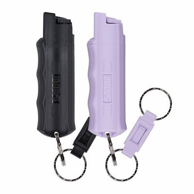 Sabre 2pk Hardcase Pepper Spray with Quick Release Lavendar and Black