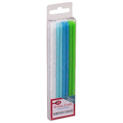 Betty Crocker Premium Birthday Candles Cool in Blue Tall Pillars