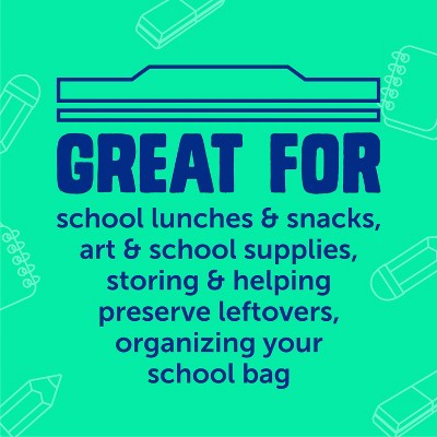 Ziploc Quart Food Storage Bags - 48 ct - Target Exclusive Back to School Designs