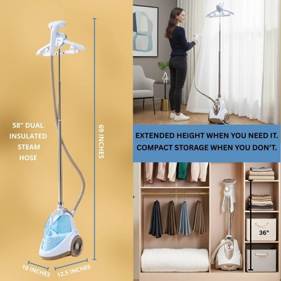 True & Tidy Luxury 10-Setting Upright Garment Steamer with Intelligent Automatic Shut-Off System Champagne (LOCAL PICKUP ONLY)