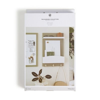 U Brands 11"x17" Modern Wall Organizer Storage Board Forest Fog