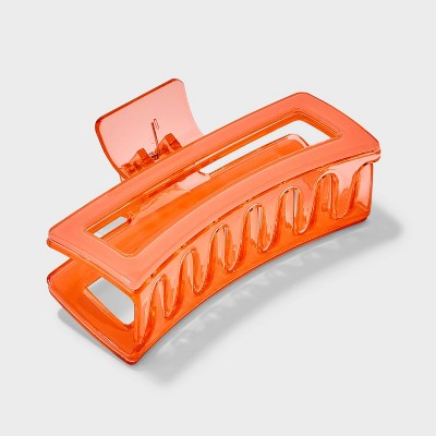 Jumbo Overlay Hair Claw Clip - Universal Thread Orange