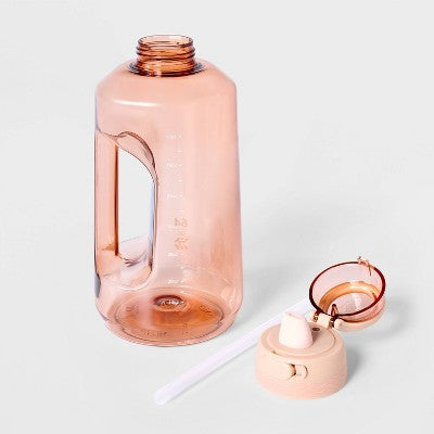 64oz Tritan Beverage Plastic Water Bottle Blush - All In Motion: BPA-Free, Silicone Lid