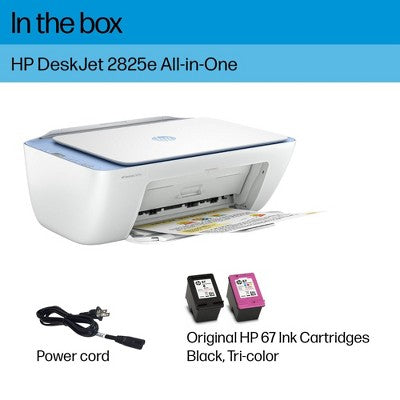 HP DeskJet 2825e Wireless All-in-One Color Printer Scanner Copier