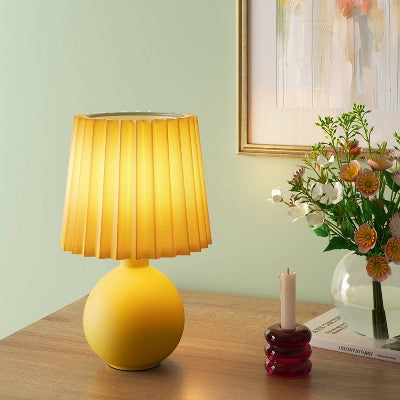 Mini Ceramic Lamp Yellow - Room Essentials