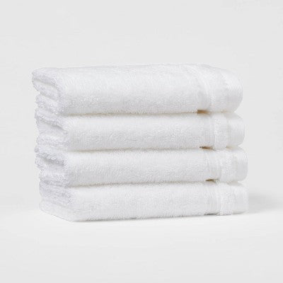 4pk Total Fresh Antimicrobial Washcloth Set White - Threshold