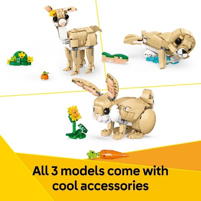 LEGO Creator 3 in 1 Cute Bunny Building Toy with 3 Build Options, Bunny, Seal or Llama 31162