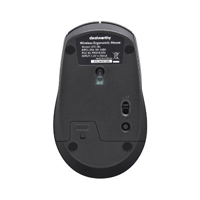 Wireless Ergonomic Mouse - dealworthy - Black
